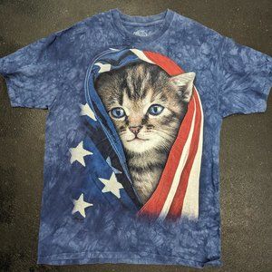 The Mountain Men's the Patriotic Kitten Adult T-Shirt